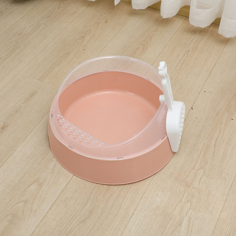 Spacious Semi-Private Cat Box with Scoop