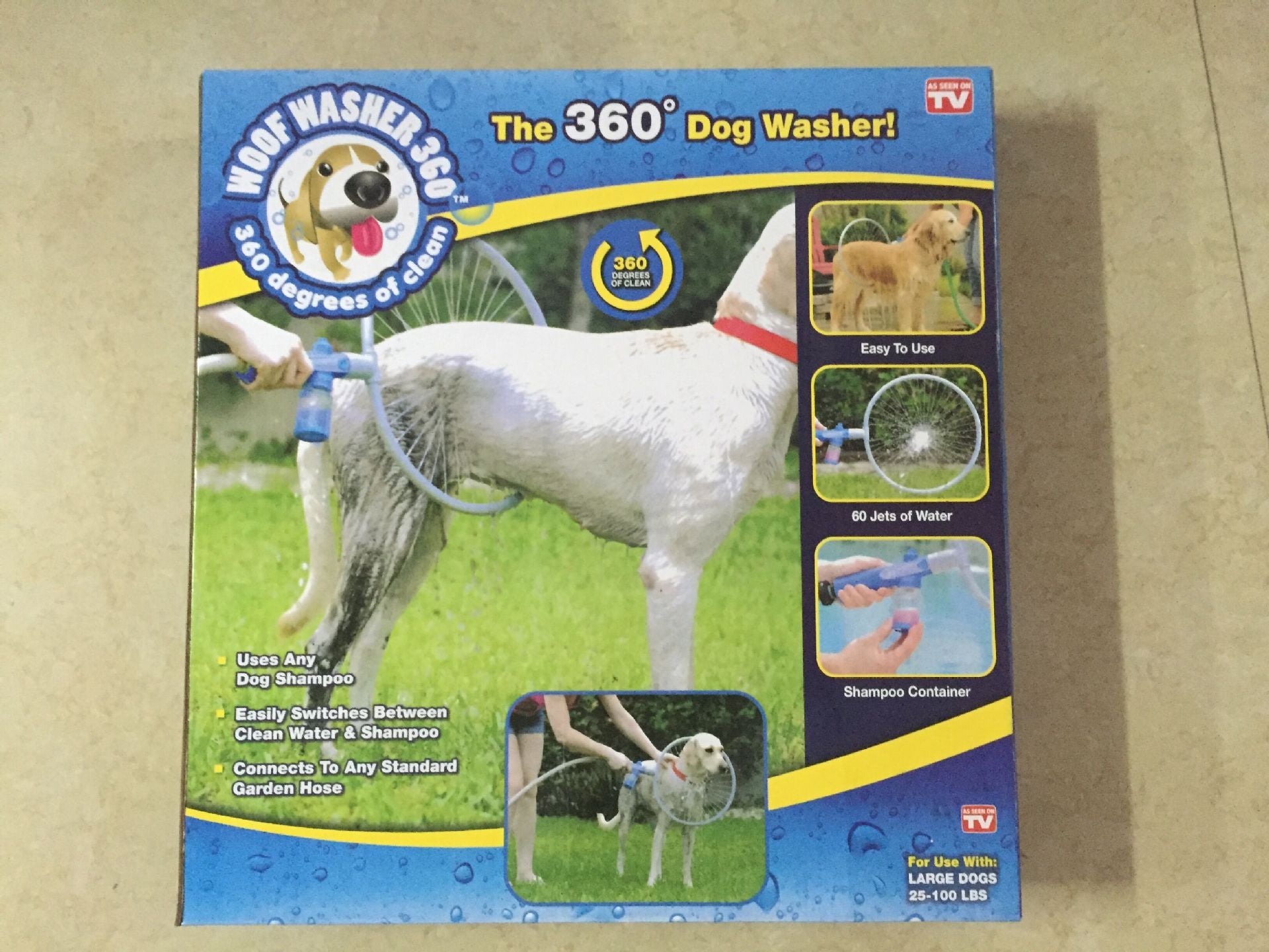 Pet Wash Fun Ring with Splash Guard