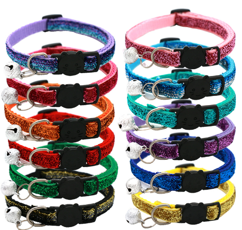 Colorful Bell Cat Collar with Adjustable Fit