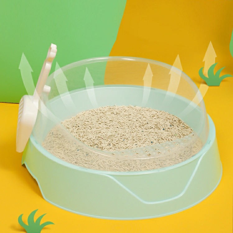 Spacious Semi-Private Cat Box with Scoop